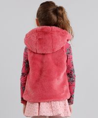 Colete-Infantil-de-Pelo-com-Capuz-Rosa-Escuro-8906015-Rosa_Escuro_2