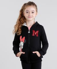Blusao-Infantil-em-Moletom-Minnie-com-Capuz-Manga-Longa--Preto-8833456-Preto_1