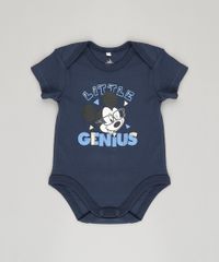 Body-Infantil-Mickey-Mouse-Manga-Curta-Gola-Redonda-em-Algodao---Sustentavel-Azul-Marinho-8920322-Azul_Marinho_1