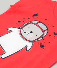 Body-Infantil--Urso-Astronauta--Manga-Curta-Gola-Careca-em-Algodao---Sustentavel-Vermelho-8878415-Vermelho_4