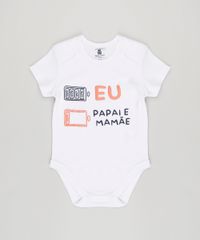 Body-Infantil--Eu-Papai-e-Mamae--Manga-Curta-Decote-Redondo-em-Algodao---Sustentavel-Branco-8809804-Branco_1