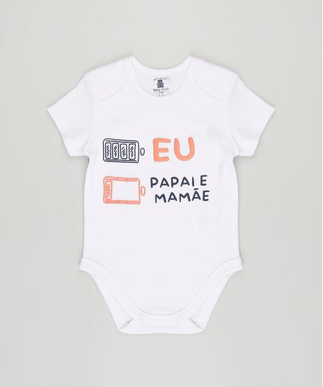 Body-Infantil--Eu-Papai-e-Mamae--Manga-Curta-Decote-Redondo-em-Algodao---Sustentavel-Branco-8809804-Branco_1