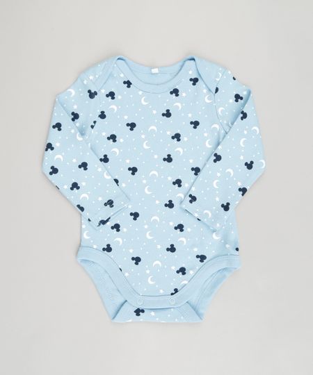 Body-Infantil-Mickey-Mouse-Estampado-Manga-Longa-Gola-Redonda-em-Algodao---Sustentavel-Azul-Claro-8920324-Azul_Claro_1
