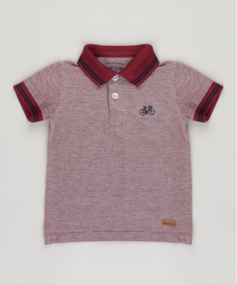 Polo-Infantil-em-Piquet-Manga-Curta-em-Algodao---Sustentavel-Vinho-8653390-Vinho_1