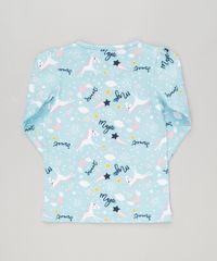Blusa-Infantil-Estampada-de-Unicornio-Manga-Curta-Decote-Redondo-em-Algodao---Sustentavel-Azul-9043775-Azul_2