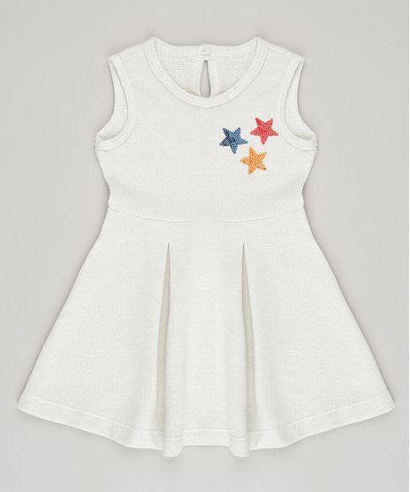 Vestido-Infantil-com-Lurex-e-Paetes-Bege-Claro-9040783-Bege_Claro_1