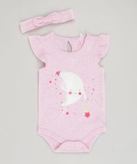 Body-Infantil-Lua-Manga-Curta-Decote-Redondo---Faixa-de-Cabelo-em-Algodao---Sustentavel-Rosa-8880213-Rosa_1