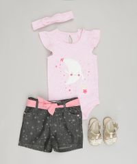Body-Infantil-Lua-Manga-Curta-Decote-Redondo---Faixa-de-Cabelo-em-Algodao---Sustentavel-Rosa-8880213-Rosa_3