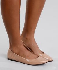 Sapatilha-Feminina-Bico-Fino-Moleca-em-Verniz-com-Matelasse-Bege-9144093-Bege_2