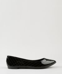 Sapatilha-Feminina-Bico-Fino-Moleca-em-Verniz-com-Matelasse-Preta-9151556-Preto_1