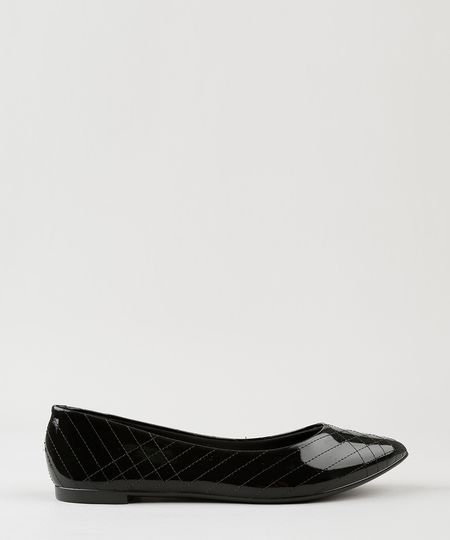 Sapatilha-Feminina-Bico-Fino-Moleca-em-Verniz-com-Matelasse-Preta-9151556-Preto_1