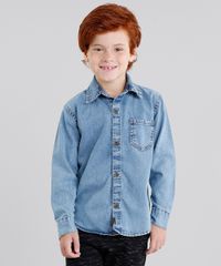 Camisa-Jeans-Infantil-Manga-Longa--Azul-Claro-9046440-Azul_Claro_1