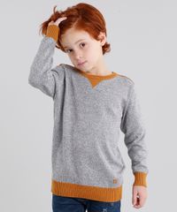 Sueter-Infantil-em-Trico-Manga-Longa-Gola-Careca-Cinza-8842334-Cinza_1