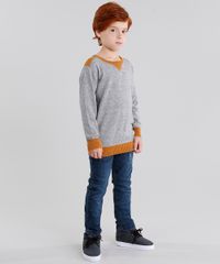 Sueter-Infantil-em-Trico-Manga-Longa-Gola-Careca-Cinza-8842334-Cinza_3