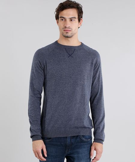 Sueter-Masculino-Basico-em-Trico-Gola-Careca-Manga-Longa-Azul-Marinho-8847578-Azul_Marinho_1 Sueter-Masculino-Basico-em-Trico-Gola-Careca-Manga-Longa-Azul-Marinho-8847578-Azul_Marinho_1