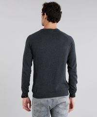 Sueter-Masculino-Basico-em-Trico-Gola-Careca-Manga-Longa-Cinza-Mescla-Escuro-8848865-Cinza_Mescla_Escuro_2