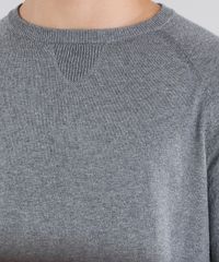 Sueter-Masculino-Basico-em-Trico-Gola-Careca-Manga-Longa-Cinza-Mescla-8848859-Cinza_Mescla_4