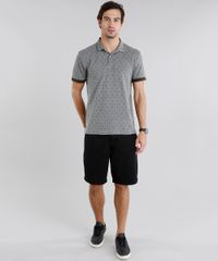 Polo-Masculina-em-Piquet-Estampada-Geometrica-Manga-Curta-Cinza-9115126-Cinza_3