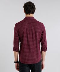 Camisa-Masculina-Comfort-Xadrez-em-Flanela-Manga-Longa-Vinho-8841835-Vinho_2