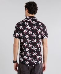 Camisa-Masculina-Estampada-Floral-Manga-Curta-Preta-9084509-Preto_2