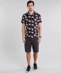 Camisa-Masculina-Estampada-Floral-Manga-Curta-Preta-9084509-Preto_3