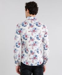 Camisa-Masculina-Slim-Estampada-Floral-Manga-Longa-Bege-Claro-9108110-Bege_Claro_2