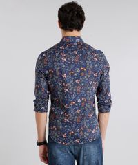 Camisa-Masculina-Slim-Estampada-Floral-Manga-Longa-Azul-Marinho-9108117-Azul_Marinho_2
