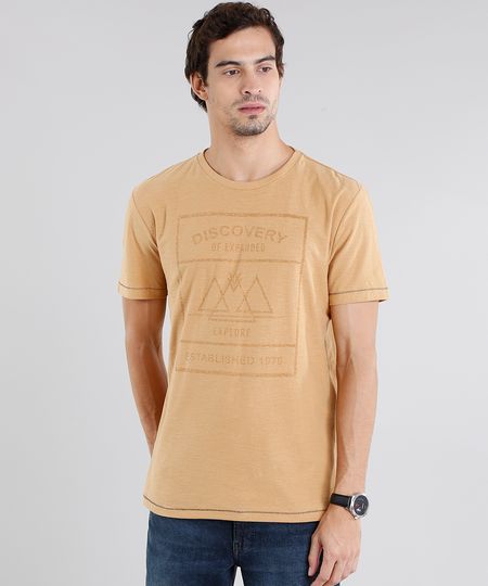Camiseta-Masculina-Flame--Discovery--Manga-Curta-Gola-Careca-Amarelo-9115032-Amarelo_1