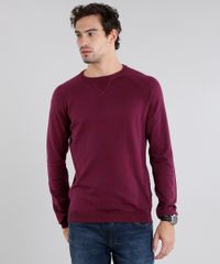 Sueter-Masculino-Basico-em-Trico-Gola-Careca-Manga-Longa-Vinho-8848877-Vinho_1
