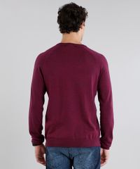 Sueter-Masculino-Basico-em-Trico-Gola-Careca-Manga-Longa-Vinho-8848877-Vinho_2