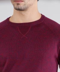 Sueter-Masculino-Basico-em-Trico-Gola-Careca-Manga-Longa-Vinho-8848877-Vinho_4