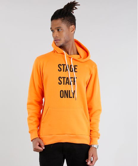 Blusao-Masculino-em-Moletom---Stage-Staff-Only--com-Capuz-Manga-Longa--Laranja-8720500-Laranja_1