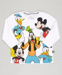 Camiseta-Infantil-Turma-do-Mickey-Manga-Longa-Gola-Careca-em-Algodao---Sustentavel-Branca-9042789-Branco_1_1