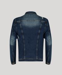 Jaqueta-Jeans-Masculina-Trucker-Manga-Longa-em-Algodao---Sustentavel-Azul-Escuro-9058205-Azul_Escuro_6
