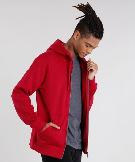 Blusao-Masculino-em-Moletom-Basico-com-Capuz-Manga-Longa-Vinho-8829229-Vinho_1