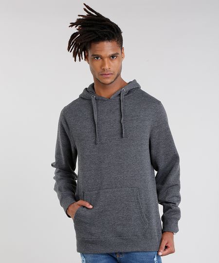Blusao-Masculino-em-Moletom-Basico-com-Capuz-Manga-Longa-Cinza-Mescla-8829298-Cinza_Mescla_1