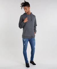 Blusao-Masculino-em-Moletom-Basico-com-Capuz-Manga-Longa-Cinza-Mescla-8829298-Cinza_Mescla_3