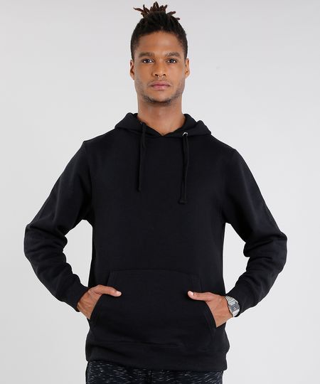 Blusao-Masculino-em-Moletom-Basico-com-Capuz-Manga-Longa-Preto-8829317-Preto_1