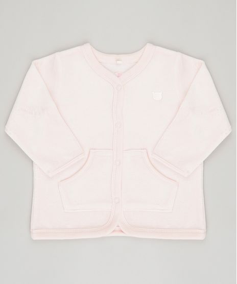 Cardigan-Infantil-em-Plush-Manga-Longa-de-Algodao---Sustentavel-Rosa-Claro-8859068-Rosa_Claro_1