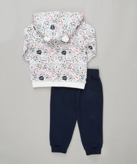 Conjunto-Infantil-de-Blusao-em-Moletom-Estampado---Camiseta-Manga-Longa-Vermelha---Calca-em-Moletom-de-Algodao---Sustentavel-Azul-Marinho-8878401-Azul_Marinho_2