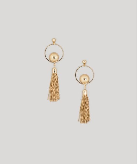 Brinco-Feminino-com-Franjas-Dourado-8839810-Dourado_1
