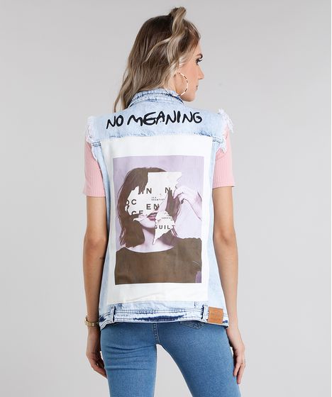 colete jeans feminino c&a