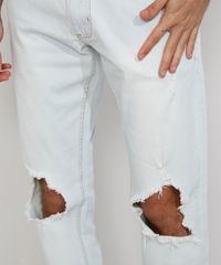 Calca-Jeans-Masculina-Slim-com-Rasgo-no-Joelho-e-Puidos-Azul-Claro-9964002-Azul_Claro_5
