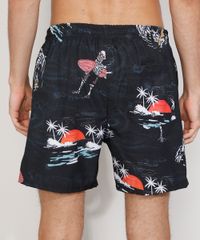 Short-Masculino-Estampado-de-Esqueletos-Surfistas-com-Cordao-e-Bolsos-Preto-9974695-Preto_2