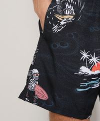 Short-Masculino-Estampado-de-Esqueletos-Surfistas-com-Cordao-e-Bolsos-Preto-9974695-Preto_4