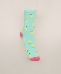 Meia-Feminina-Cano-Alto-Estampada-Limoes-Verde-9973178-Verde_1