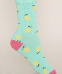 Meia-Feminina-Cano-Alto-Estampada-Limoes-Verde-9973178-Verde_3
