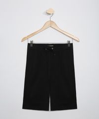 Bermuda-de-Moletom-Juvenil-Reta-Preta-9983721-Preto_1