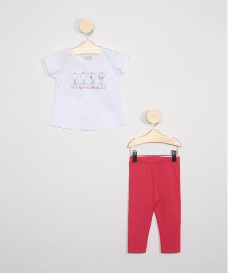 Conjunto-Infantil-de-Blusa-Piu-Piu-Manga-Curta-Off-White---Calca-Legging--Pink-9972392-Pink_1