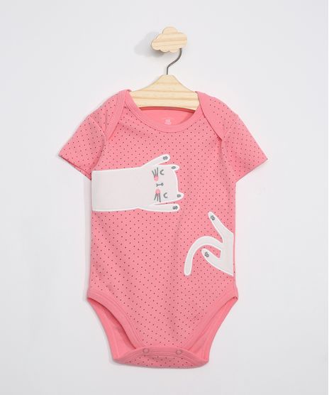 Body-Infantil-Estampado-Poa-com-Bordado-de-Gatinho-Manga-Curta-Rosa-9957006-Rosa_1